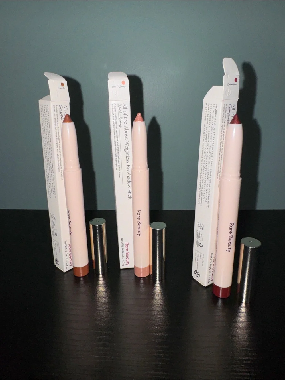 Rare Beauty 3 eyeshadow sticks well-being, growth, and compassion, bundle!!